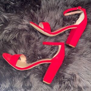 a new day 4” Red Block Heels